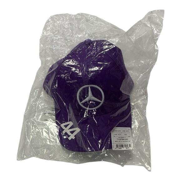 Lewis Hamilton Mercedes-AMG Petronas F1 Team Purple Trucker Hat Adjustable - Picture 4 of 7